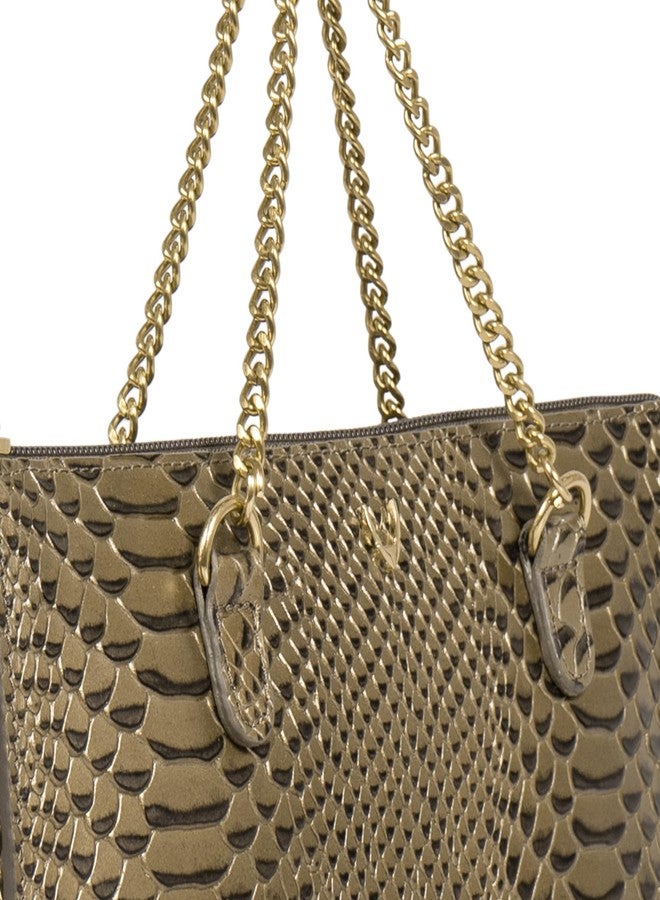 Hidesign Womens Leather Clutch- Metallic - Image 4